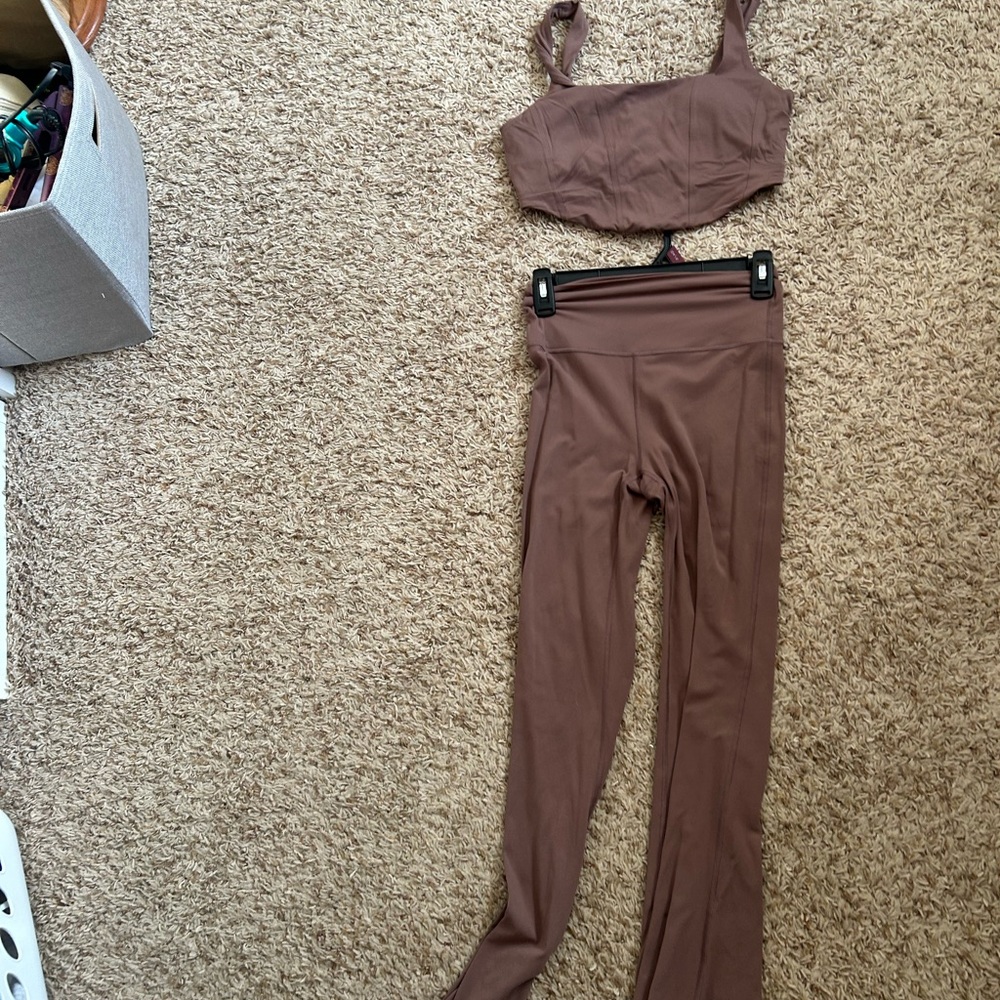 Women's Brown Pants & Jumpsuit Set